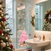 Papai Noel Árvore de Natal Folha de Bordo Decoração Adesivos de Janela Quarto Sala de Estar Parede de Fundo de Janela Decoração de Casa Adesivos de Parede Autoadesivos