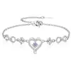 Comércio Exterior Transfronteiriço Pulseira Infinito Amor Prata Esterlina S925 Diamante Brilhante Doze Pedras de Nascimento Joia Pulseira de Zircônia de Luxo Leve de Alta Qualidade
