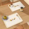 Jogo Americano de Couro PU Personalizado Estampa DIY Logo Impresso Base de Mesa Mat Isolante Térmico Hotel Jogo Americano Ocidental Presente Personalizado