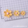 Flores como brocado diy flor de seis pétalos accesorios de resina tamaño grande mediano pequeño flor de resina material hecho a mano accesorios para horquillas