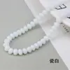 Kit de Materiales para Pulseras DIY Hechas a Mano con Cuentas 8mm Cristal de Vidrio Cuentas Planas Cuentas para Puerta Cortina Divisoria Cuentas Sueltas Semiacabadas