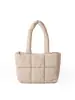 Bolso Cruzado Acolchado de Algodón RPET Transfronterizo Bolso de Hombro Tipo Tote RPET Tendencia Nacional Bolso Relleno de Algodón de Nylon Fábrica Personalizada