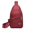 Nova Bolsa de Peito em Tecido de Nylon 2026 para Mulheres, Bolsa Transversal de Ombro Acolchoada Bordada Fashion, Bolsa de Peito para Ciclismo de Grande Capacidade