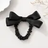 Elástico de cabelo preto com laço para mulheres 2026 novos acessórios de cabelo para rabos de cavalo altos elásticos de cabelo para coques baixos elásticos de cabelo acessórios de cabelo