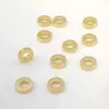 Espaciador de Cobre Chapado en Oro con Fuerte Retención de Color, Espaciador Redondo Engrosado con Agujero Grande, Accesorios para Joyería Hecha a Mano DIY, Cuentas Espaciadoras Redondas Pequeñas