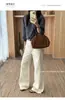 Pantalones de pierna ancha para negocios ligeros estilo Old Money T-PLATFORM Otoño 2026 Pantalones casuales rectos versátiles para mujer 26013