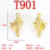 Pingente para Joias DIY de Cobre Puro Vida Marinha Ouro 18K Peixe Pequeno Estrela do Mar Concha DIY Colar Pulseira Artesanal Atacado