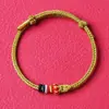 Elemento Zodiaco Color Puro Mezclado Cuerda Tejida a Mano Pulsera de Oro Madera Agua Fuego Tierra para Hombres y Mujeres Venta al por Mayor Estilo Simple
