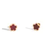 Moda Europea y Americana Versátil Nicho Pendientes de Acero de Titanio con Flor de Cinco Pétalos para Mujer, Pendientes de Commuter con Temperamento de Lujo Ligero, Pendientes de Flor