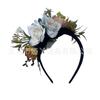 Cross-border atacado nova tiara de flor artificial personalizada headband foto adereços performance festa criativa cocar de flores