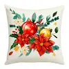 Funda de Almohada Sencilla con Elementos Navideños, Fresca y Elegante Funda Decorativa para Sala de Estar y Dormitorio, Inserto para Almohada No Incluido