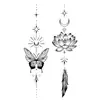 Artículo Popular Transfronterizo: Pegatina de Tatuaje Temporal Simple Floral Sol, Luna y Estrella Tira de Columna Vertebral Baja Cintura Multipatrón Tatuaje Tótem Línea de Dedos