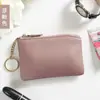 Billetera Pequeña de Cuero PU para Mujer Mini Piel de Vaca Cremallera para Madre Llavero Delgada Pequeña Cartera Monedas Bolsa Pequeña para Monedas