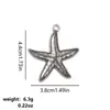 Pendente Estrela do Mar Boêmio Transfronteiriço Europeu e Americano Estilo Étnico Retrô Acessórios de Liga Estrela de Cinco Pontas Ornamentos de Colar Prata