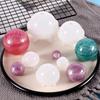 Molde de silicona para hacer bolas de chicle de cristal con forma de planeta, adorno de bricolaje, flor seca, espejo alto, adornos de hemisferio