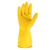 Guantes de látex industriales amarillos resistentes a ácidos y álcalis para limpieza doméstica de cocina, lavaplatos, lavandería, impermeables, antideslizantes, venta al por mayor en Guangzhou