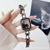 Adequado para Apple Watch 10 Modelo Slim Pulseira de Metal com Duas Correntes Estilo Borboleta Chanel Iwatch11 Geração Se