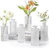 Vaso de vidro retrô personalizado, decoração suave de alta qualidade, vaso pequeno de vidro transparente, garrafa de aromaterapia, decoração para casa