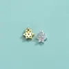 Plata de Ley S925 Chapada Diamante Circonita Estrella de Cinco Puntas Colgante Individual Colgante de Estrella de Seis Puntas Colgante para Pulsera DIY de Cristal Perla