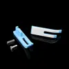[Azul] Calcador para Zíper de Máquina de Costura Reta 0.3 Estreito Ponto de Cobertura T58N Plástico Base de Couro para Calcador de Máquina de Costura Oxford