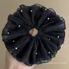 Goma para el pelo con estampado estilo Academia Melard para mujer, scrunchie de satén con malla de estampado de leopardo vintage, banda elástica de alta elasticidad y duradera