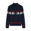 Suéter de Punto de Lana Jacquard Fair Isle de Cuello Medio para Mujer, Nuevo Estilo Primavera Temprana 2026, Corte Holgado, Adelgazante, Top del Año Zodiacal