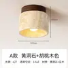 Luminária de teto para corredor estilo wabi-sabi retro terazzo iluminação estilo meados do século B&B corredor entrada varanda luz madeira ferro