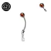 Ventas Directas de Fábrica En Stock G23F136 Aleación de Titanio Colgante de Vidrio Forma de Gota Joyería para Perforaciones Tachuelas para Cejas Tachuelas para Orejas Tachuelas para Labios