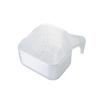 Caja para prótesis dentales para ancianos, caja de almacenamiento y limpieza de prótesis dentales de boca completa con colador, soporte para caja de almacenamiento de dientes, caja de dientes portátil