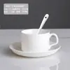 Conjunto de Xícaras de Café de Cerâmica Estilo Europeu, Pequena Xícara de Chá com Leite de Cerâmica Luxuosa com Borda Dourada, Xícara de Café Estilo Americano de Hotel com Logo