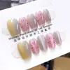 30 peças de armadura de usar novo olho de gato armadura de usar T-shaped curto de duas cores fogos de artifício olho de gato unhas postiças adesivos artesanais combinam com tudo