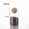 Pote de Armazenamento de Vidro Borossilicato Alto com Tampa Esférica de Madeira Estilo Japonês Pote para Flores Secas Armazenamento de Cozinha Grãos de Café Pote de Vidro Transparente para Chá