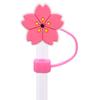 Nova Tampa de Palito de Borracha Macia de PVC com Desenho de Flor Rosa Tendência, Tampa de Palito à Prova de Poeira Destacável 8/10mm para Festa