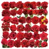 50 Adesivos de Rosa Vermelha Transparentes para Decorar Itens Manuais, Laptops, Malas, Geladeiras, Guitarras, Tablets, Materiais de DIY