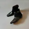 Botines de Tobillo para Mujer con Tacón Oculto de 5 cm y Punta Cuadrada Francesa, Botines de Cuero Suave con Cremallera Trasera, Botas Elegantes Versátiles de Nuevo Estilo Otoño/Invierno para Mujer