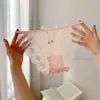 Ding-dong Campana~Pantalones acampanados sexys estilo francés, encaje para mujer, malla fina, fuelle de algodón transpirable, bragas triangulares