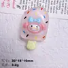 Dê uma Mordida no Sorvete de Animal Brilhante Lustroso DIY Cola de Creme Capa de Celular Acessórios de Resina para Presilha de Cabelo Headband Joias Lote
