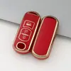 Adequado para 2 Chaves 3 Chaves Mazda Angkesela Cx30 Atez Cx4Cx5 Cx8 Capa de Concha Bolsa para Chave de Carro com Borda Dourada