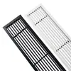 Rejilla de Ventilación de Aire Acondicionado de Aleación de Aluminio/ABS Extendida Ultraestrecha Empotrada Sin Marco Persiana de Retorno de Aire