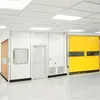 Puertas Rápidas Limpias Cumplientes con GMP Alimentaria y Farmacéutica, Puertas Limpias Selladas Higiénicas de Enlace Inteligente para Pasajes de Taller y Almacén