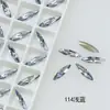 Cristal Dongzhou 11*3 Marquise Fina Fondo Puntiagudo Diamante Chapado en Plata Flash K9 Vidrio Oval Puntiagudo Joyería Accesorios para Arte de Uñas DIY