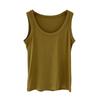 ¡Cubriendo los lados del busto! ¡El ajuste es muy bueno! Camisola acanalada suave adelgazante Camisola base adelgazante Camiseta de cuello en U grande