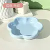 Cuenco de cerámica para gato con diseño floral en colores macarrón, anti-barbilla negra, protector de cuello, cuenco de alimentación inclinado, cuenco de agua para mascotas de alta estética