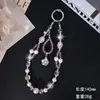 Cordão de Celular de Cristal de Alta Qualidade com Pingente de Girassol em Zircônia, Alça de Celular, Acessório para Bolsa de Pulso, Antiperda