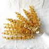 Balde de flores de véspera de ano novo de alegria para mudança e fortuna Balde de frutas com enfeites de entrada de ano novo Balde de eucalipto dourado com arranjo de flores