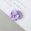 Nuevo Estilo Coreano Hecho a Mano Borde Quemado Flor DIY Accesorios para el Cabello Tocado Flor de Satén Mate Accesorios para Ropa Venta al por Mayor