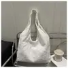 Bolsa de Lona Grande Capacidade Transfronteiriça para Mulheres Verão 2025 Nova Casual Pequena Fresca de Ombro Único Bolsa Tote para Estudante Universitário e Trabalhador