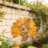 Nuevo producto transfronterizo: Colgante de hada de ginkgo para jardín exterior, balcón, hogar, plantas verdes, bonsái, adorno de manualidad de resina