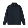 380g 40s Algodón Diamante Texturizado Air Layer Chaqueta de Negocios Cuello Alto Ropa Exterior Estampada Uniforme de Trabajo de Empresa Impresión