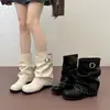 Botas Martin de Motociclista con Remaches Vintage Chuyuji para Mujer, Estilo Británico 2026 Nuevas Botas de Tacón Grueso de Otoño